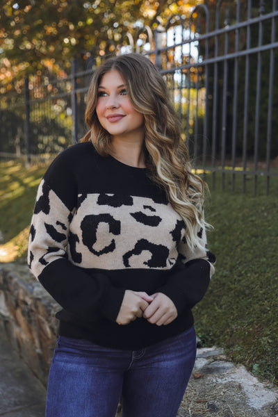 Women's Trendy Leopard Sweater- Soft Leopard Sweater- Women's Fall Sweaters