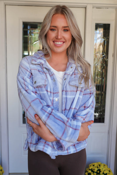 Super Soft Women's Button Down- Plaid Women's Sherpa Flannel- Women's Winter Tops