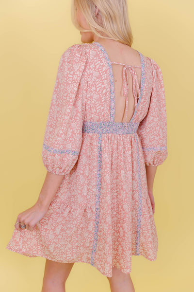 Mini Flower Print Dress- Multi Floral Dress- Love Shack Dupe Dress