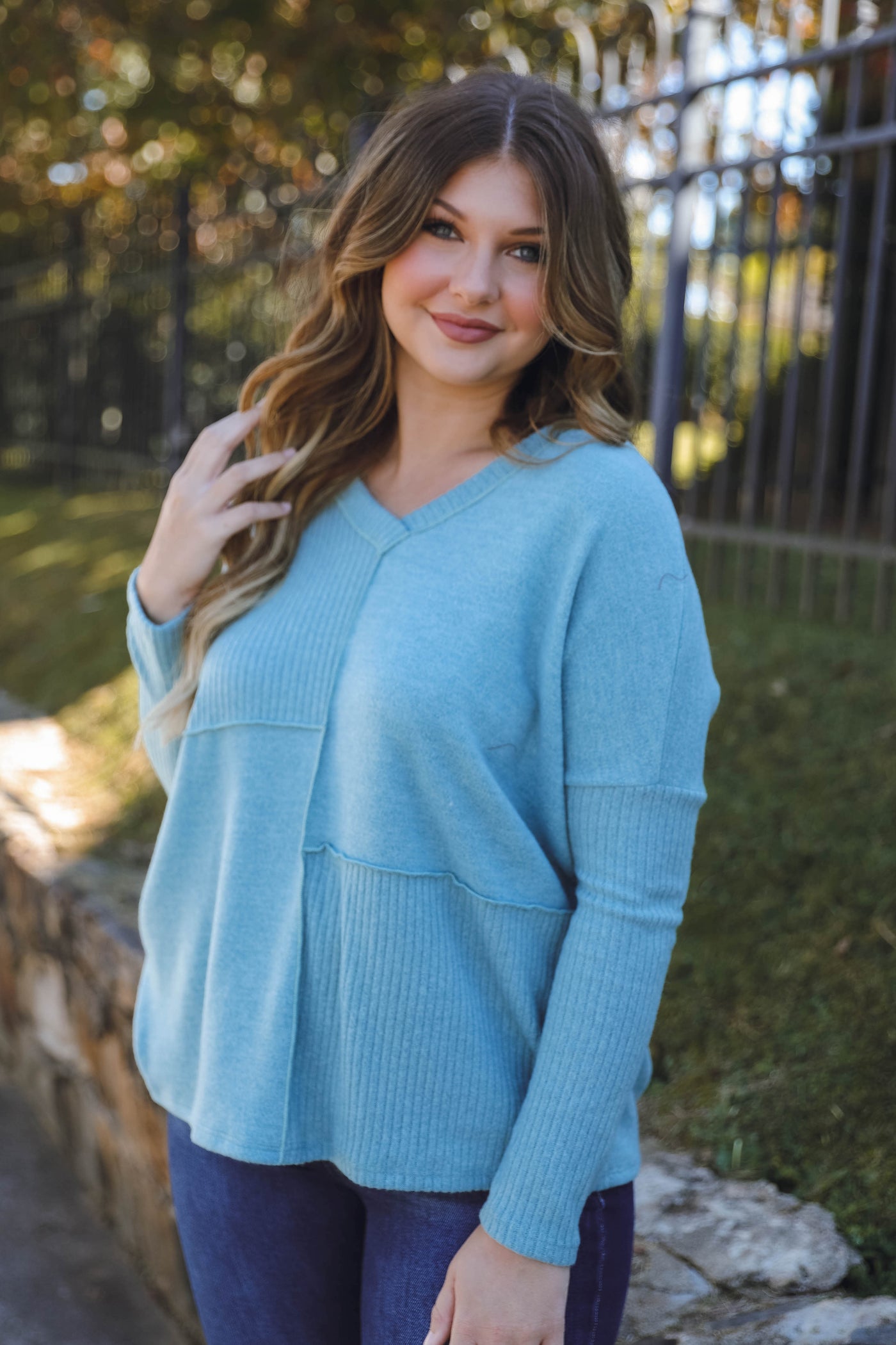 Soft Oversized Ribbed Top- Women's Cute Fall Tops- Cozy Fall Tops