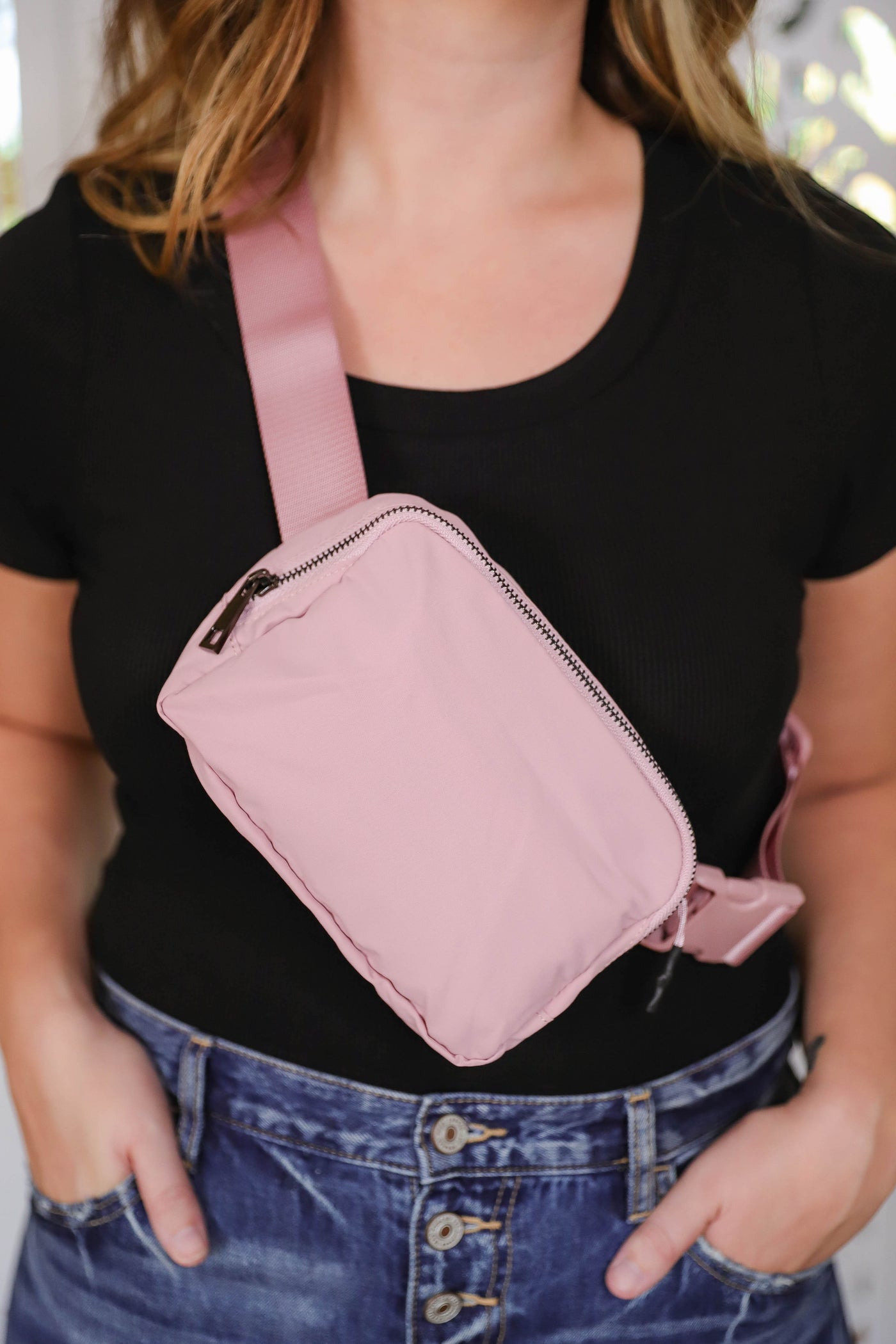Take Me Everywhere Belt Bag-Pink