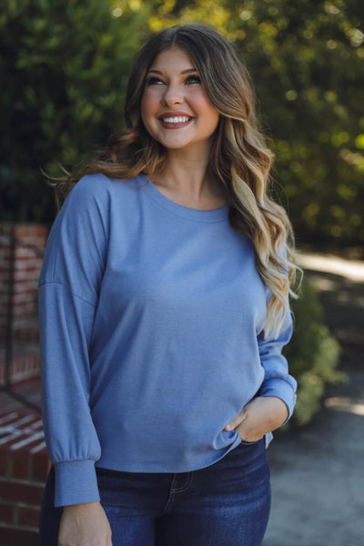 Soft Ribbed Top- Women's Basic Fall Tops