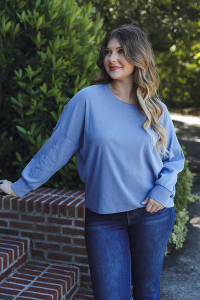 Soft Ribbed Top- Women's Basic Fall Tops