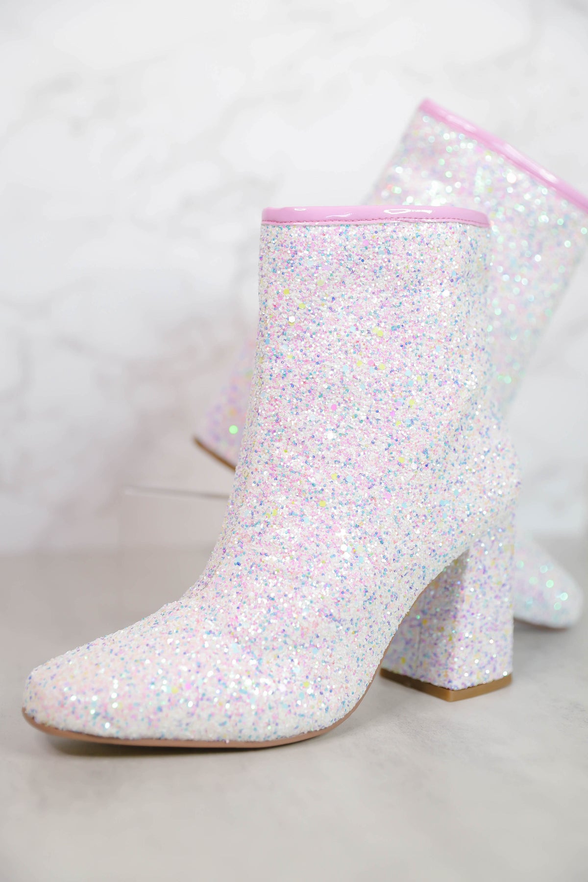 White sequin outlet boots