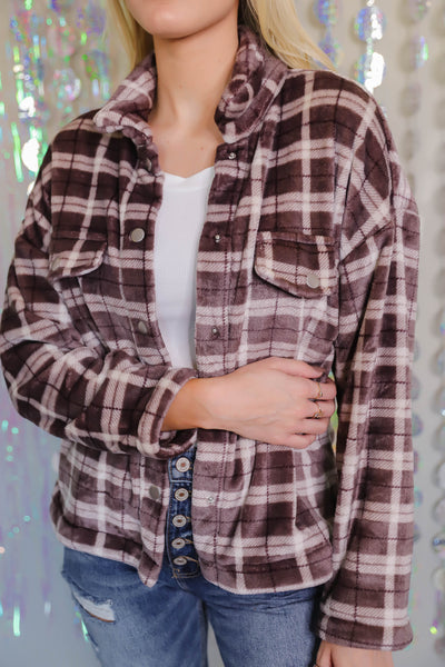 Super Soft Women's Button Down- Plaid Women's Sherpa Flannel- Women's Winter Tops
