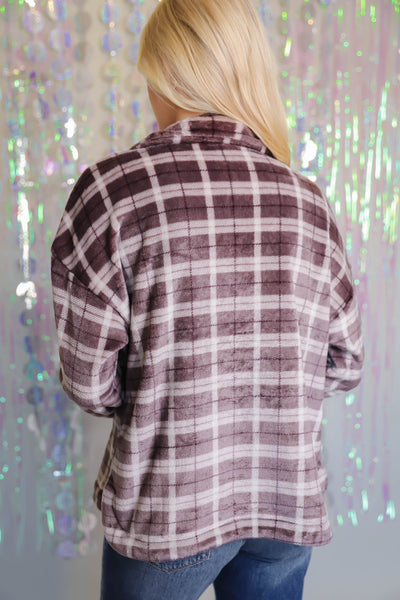 Super Soft Women's Button Down- Plaid Women's Sherpa Flannel- Women's Winter Tops