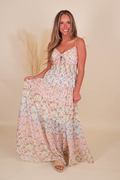 Floral Print Maxi Dress- Love Shack Dress Dupe- Flying Tomato Maxi