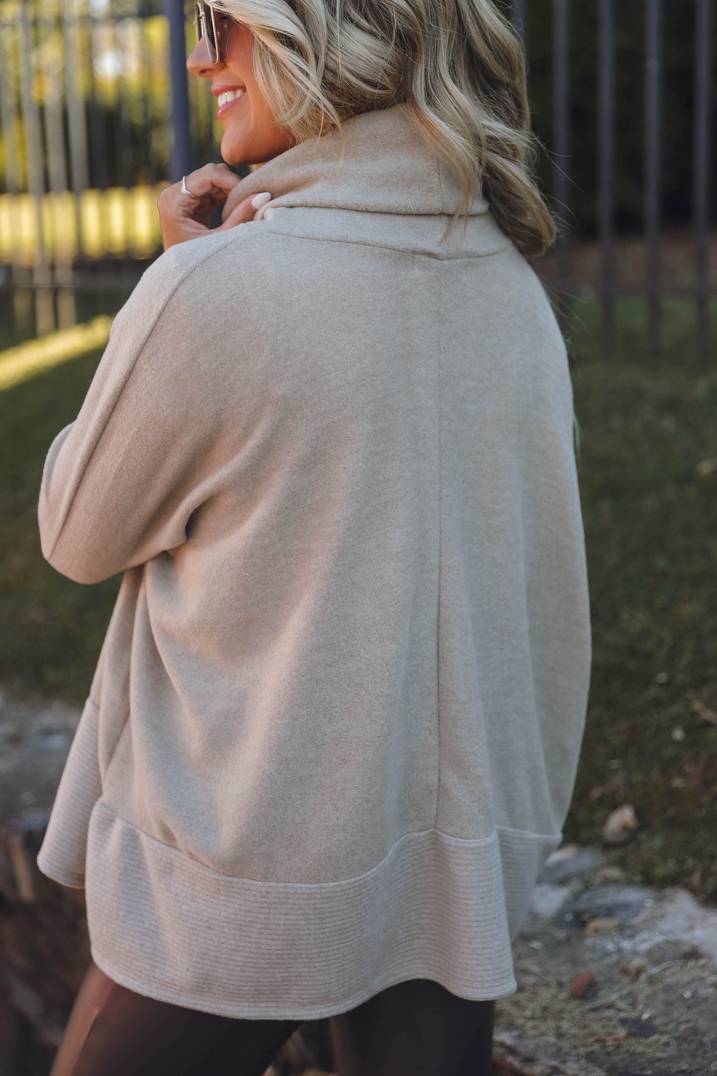 Comfy Taupe Cowl Neck Pullover- Cute Oversized Sweater- Cherish Cowl Neck Pullover