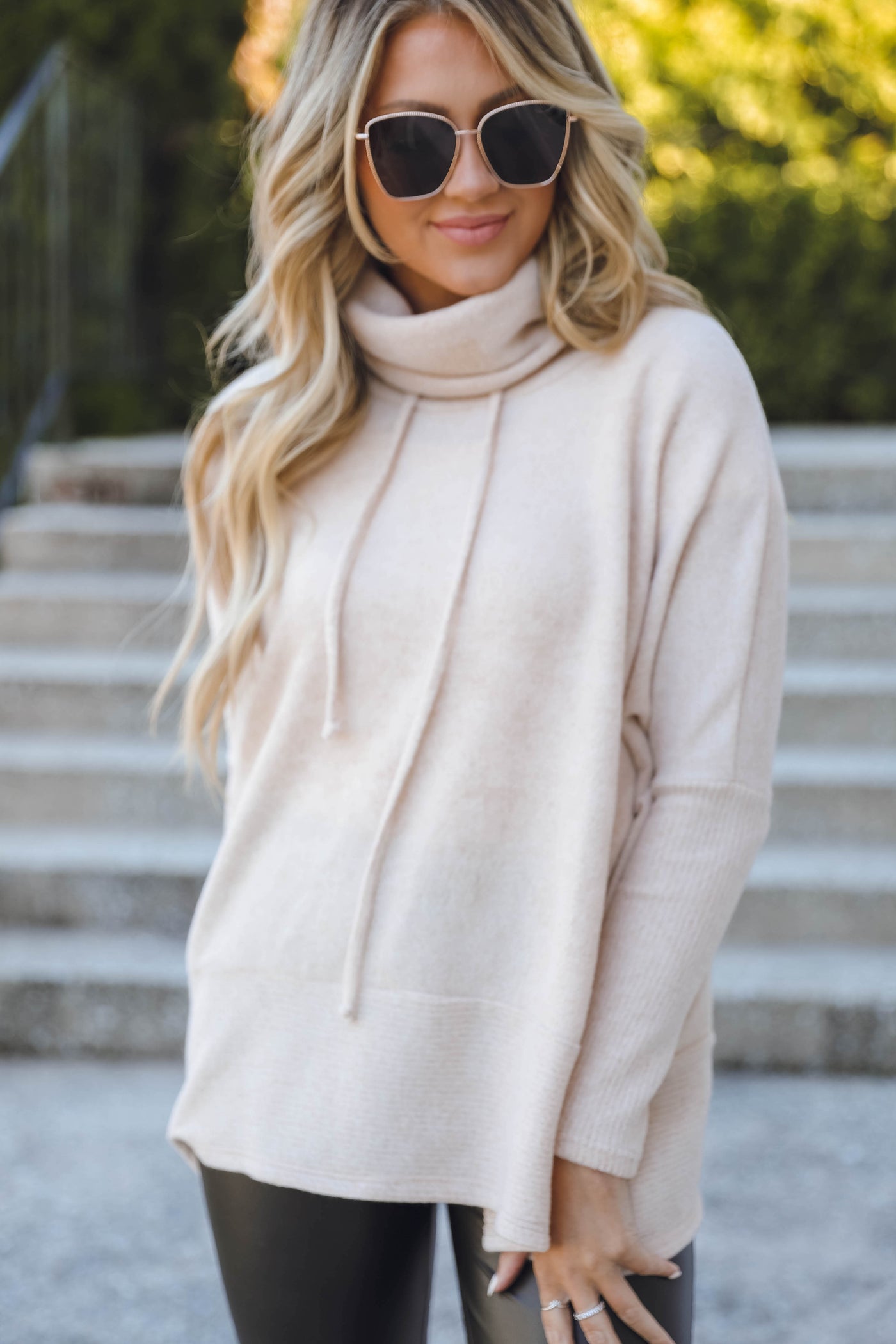 Comfy Oatmeal Cowl Neck Pullover- Cute Oversized Sweater- Cherish Cowl Neck Pullover