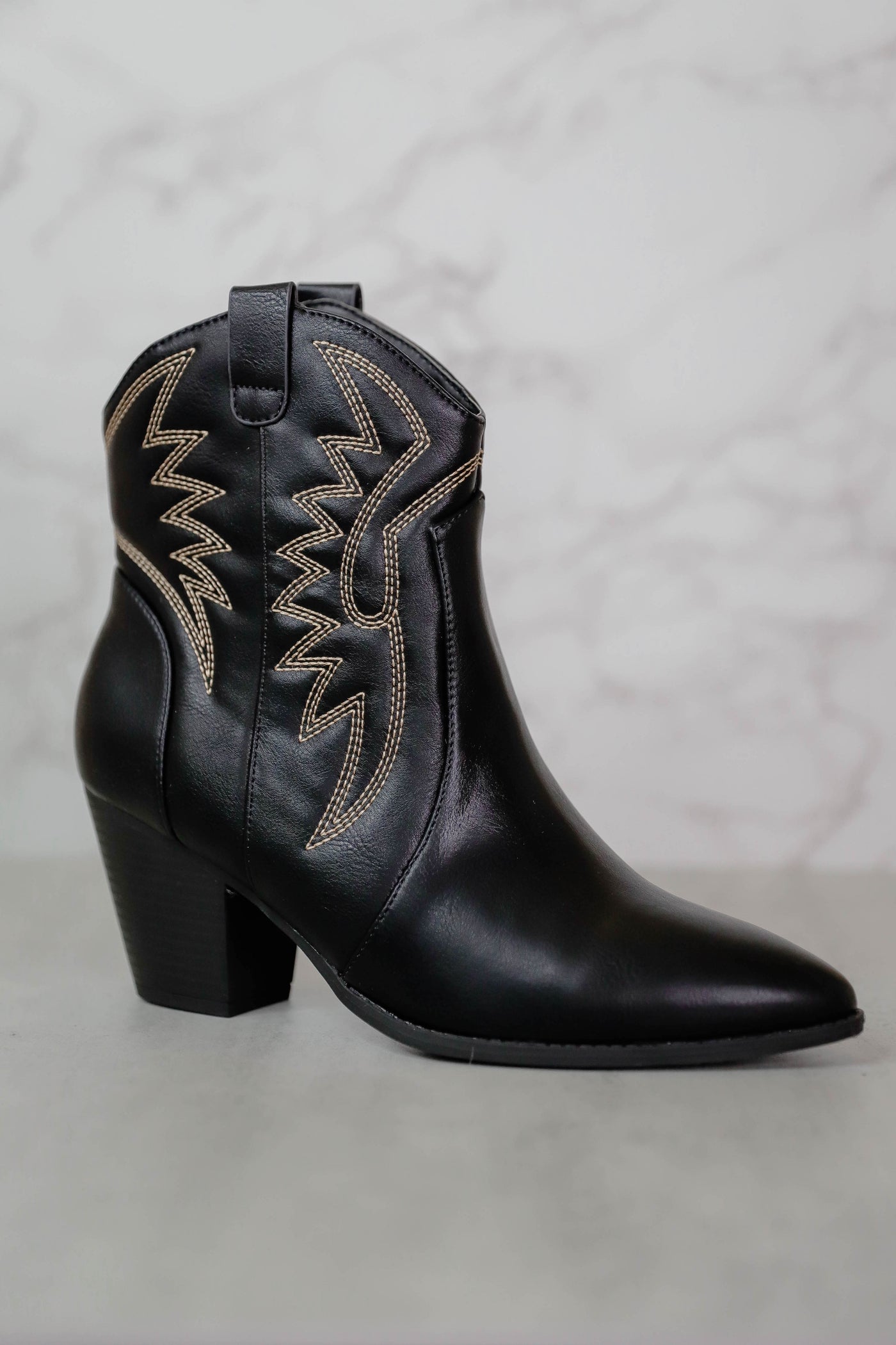 Black Western Booties- Women's Cowboy Booties-Affordable Women's Boots