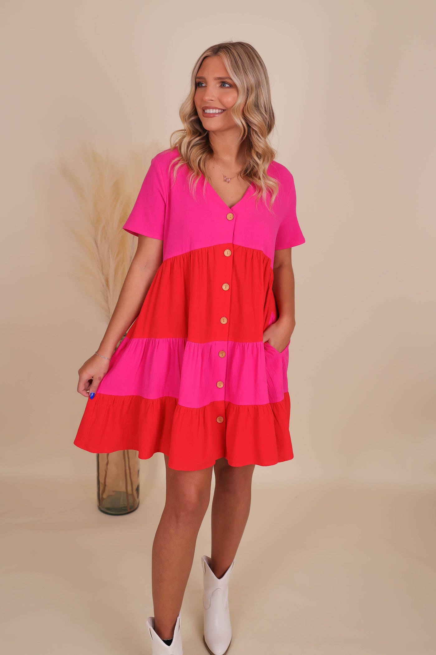 Women's Stripe Dress- Women's Babydoll Style Dress- Women's Casual Dresses