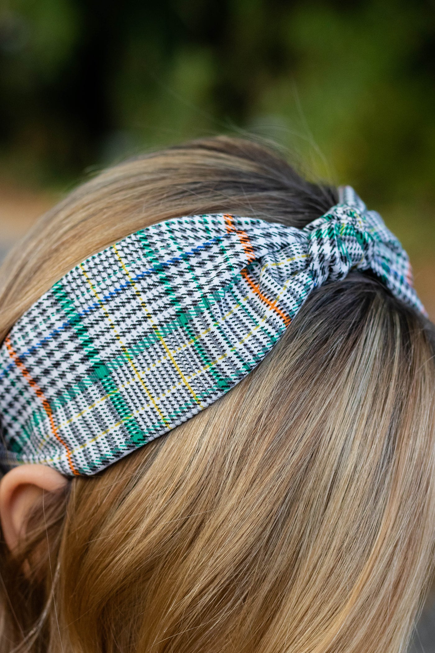 Women's Knotted Plaid Headband- Cute Preppy Headband- $12