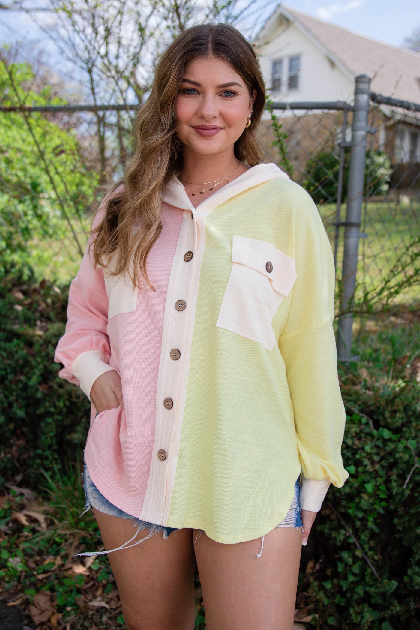 Fun Color Block Hoodie- Cute Oversized Hoodie- Hailey & Co Hoodie