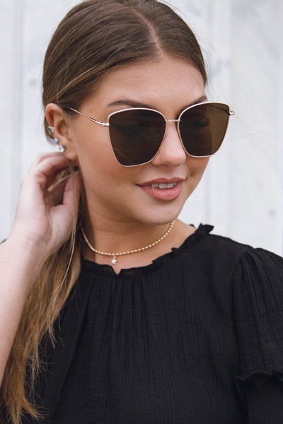 Feeling Catty Sunglasses-Black