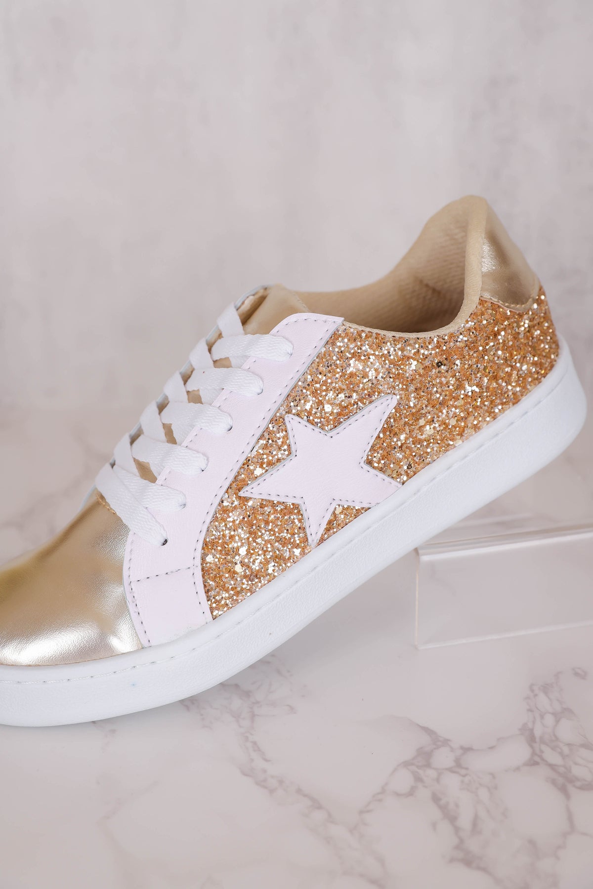 Pink Glitter Glam Sneakers: Lightweight Women's & Girl's Fashion Sneakers –  LuLu Grace