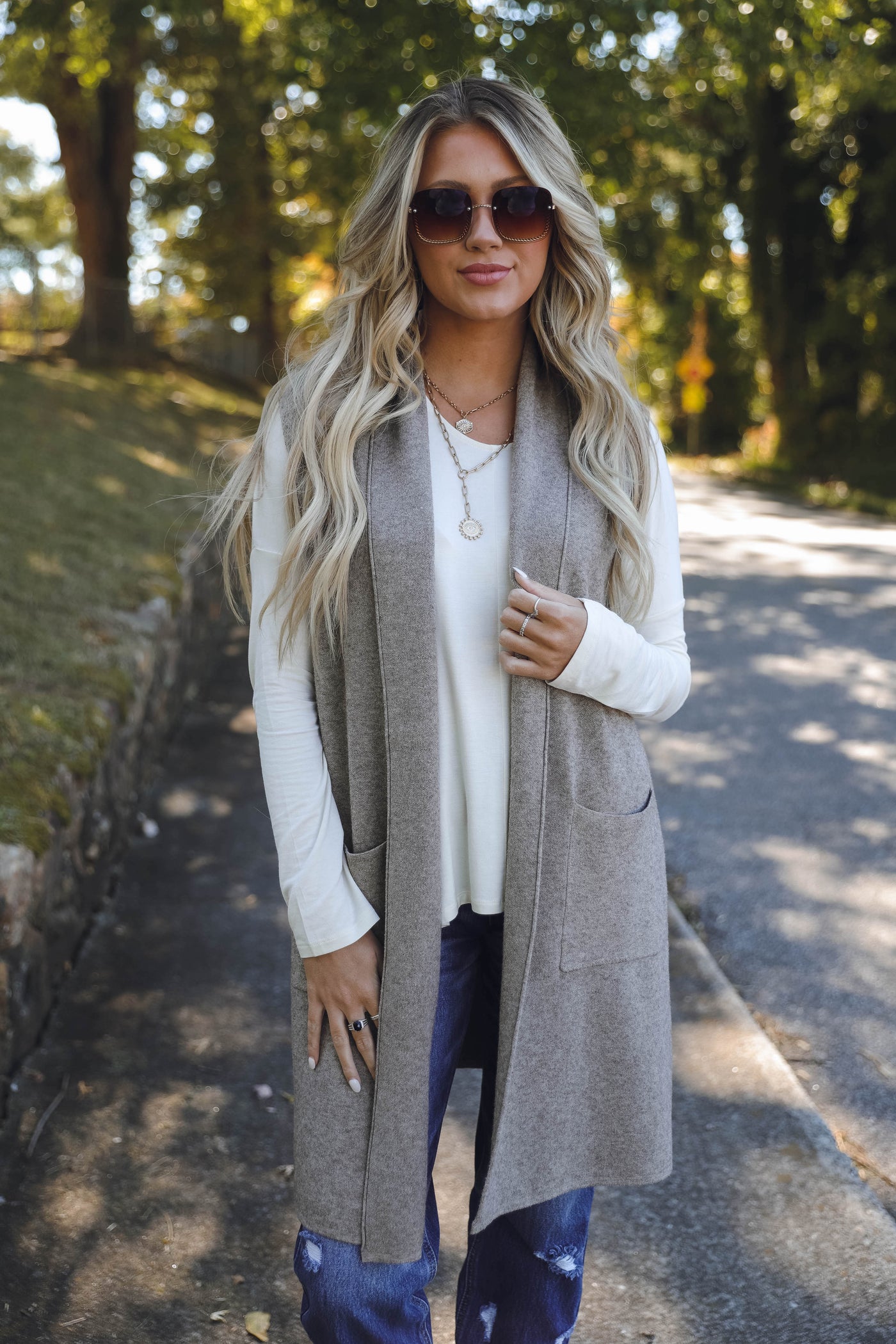 Women's Long Cardigan Vest- Buttery Soft Vest- Trendy Long Vest