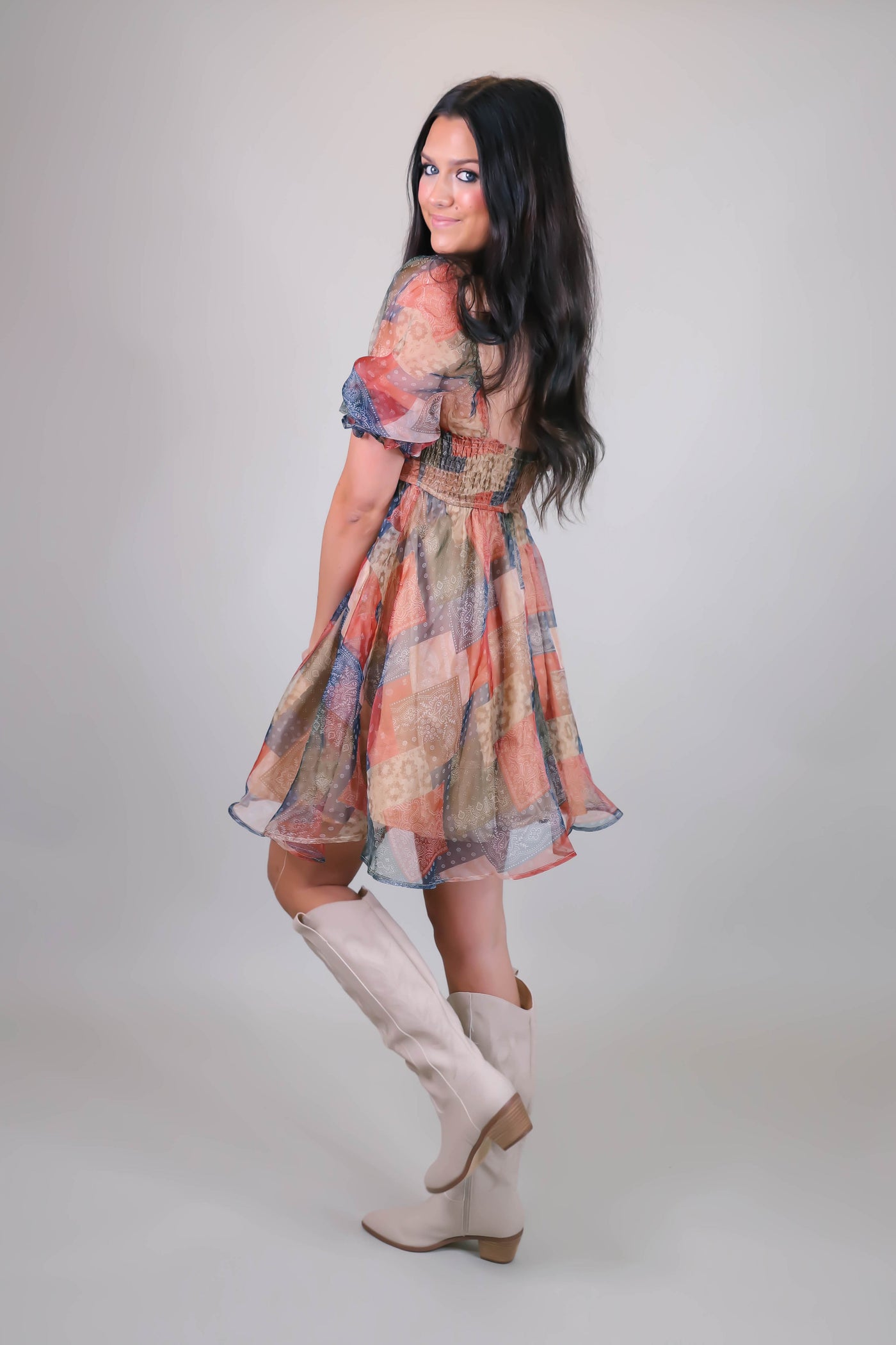 Paisley Patchwork Dress- Tulle Paisley Dress- Babydoll Tulle Dress- &Merci Paisley Dress