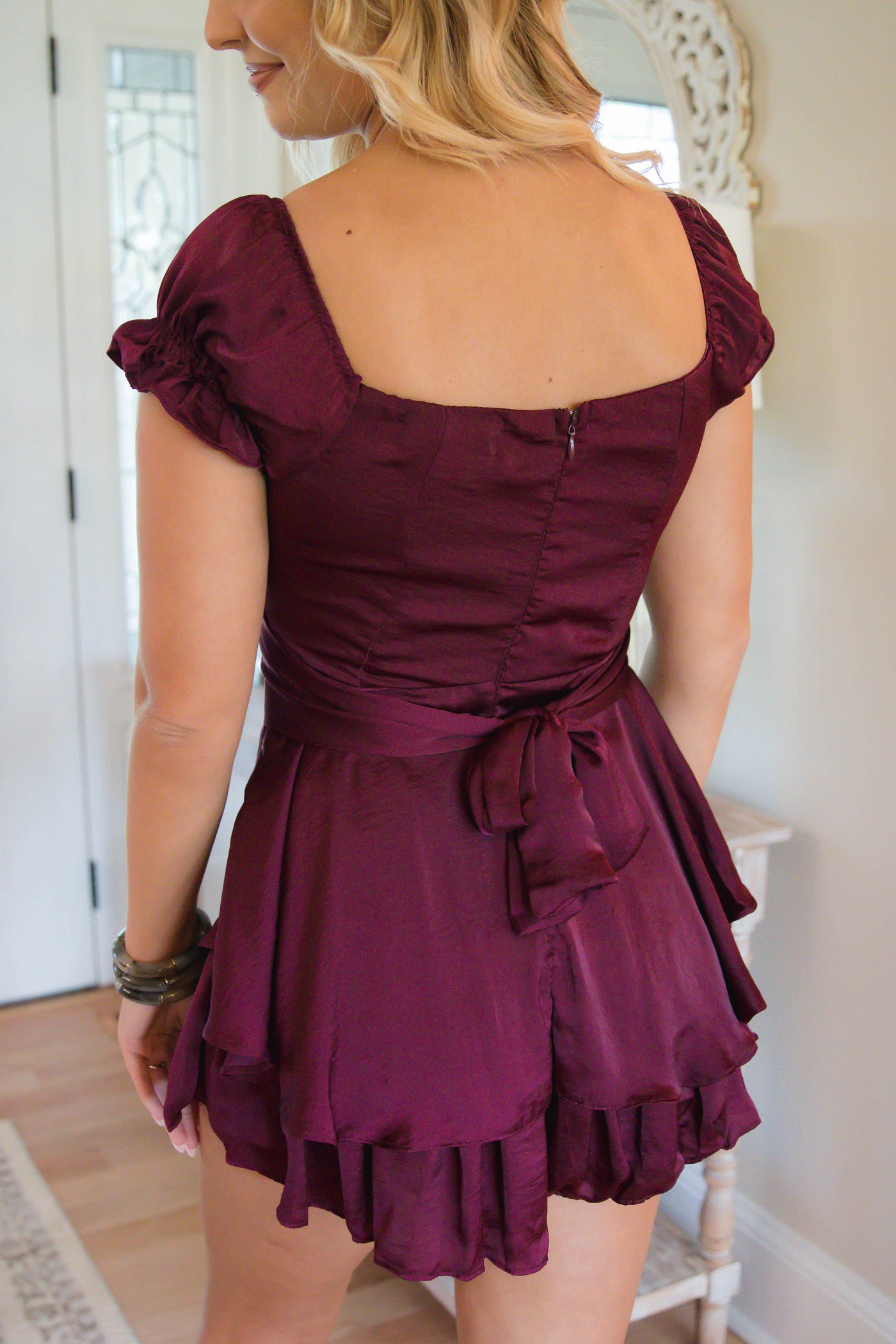 Silky Romper- Going Out Romper- Cute Wine Romper