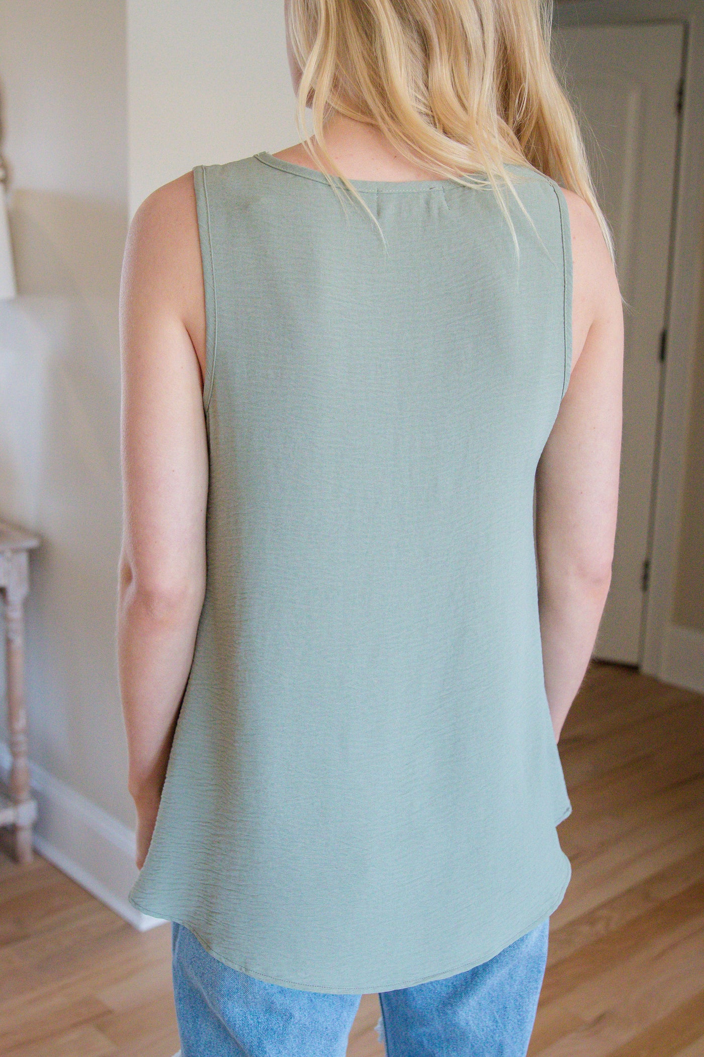 Women's Basic Olive Tank- Dressy Sleeveless Blouse- Jodifl Blouse