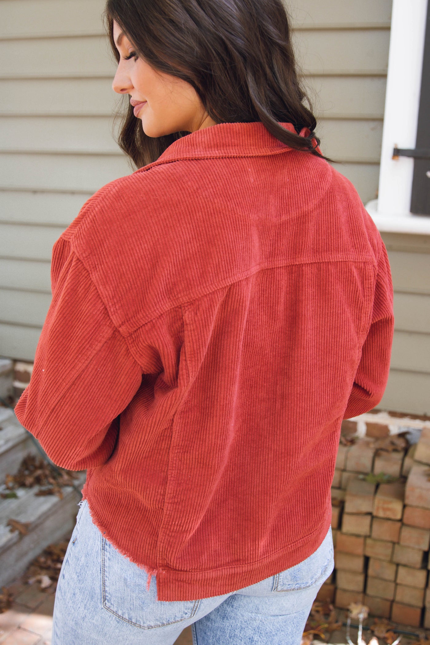 RESTOCK: Ready When You Are Corduroy Jacket-Rust