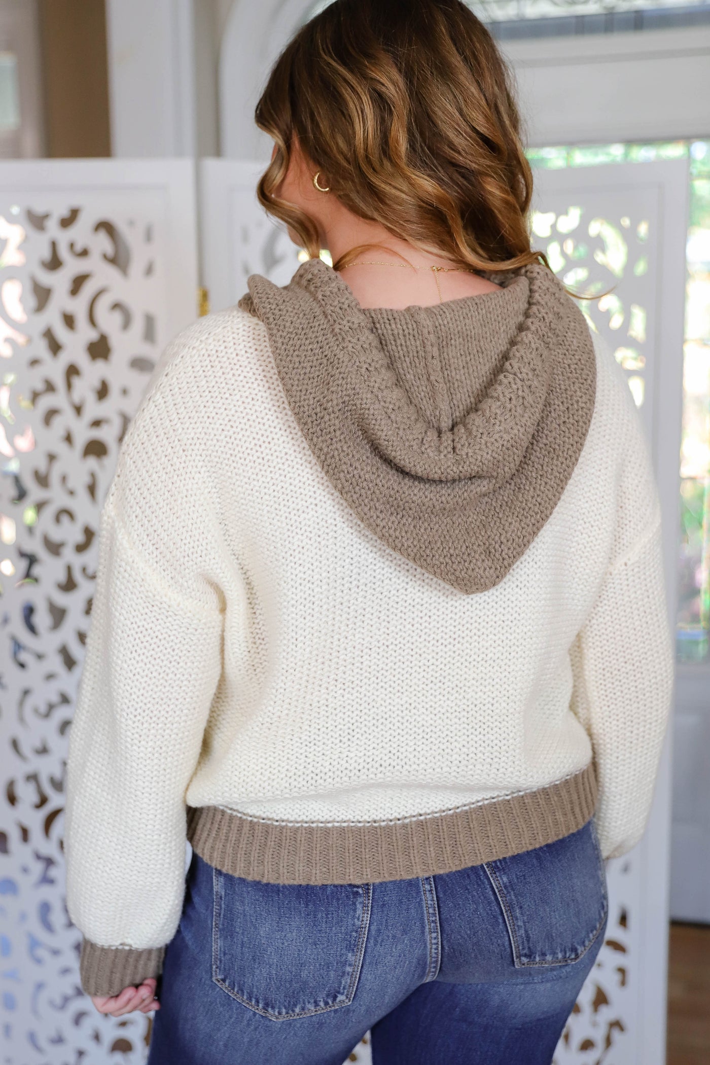 Women's Sweater Hoodie- Soft Knit Hoodie- Dreamer's Hooded Sweater