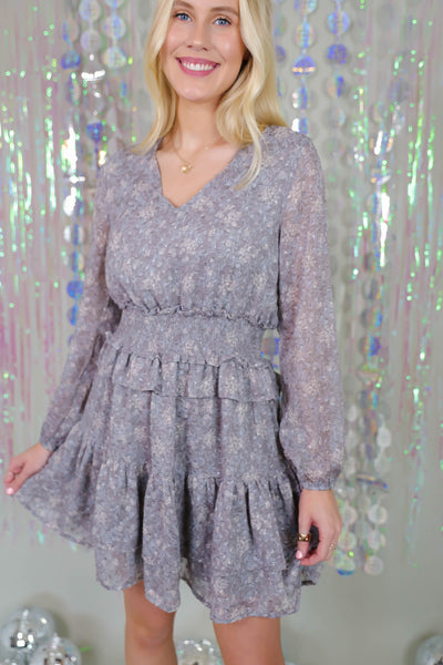 Paisley Print Dress- Ruffle Paisley Dress- Women's Dress With Elastic Waist
