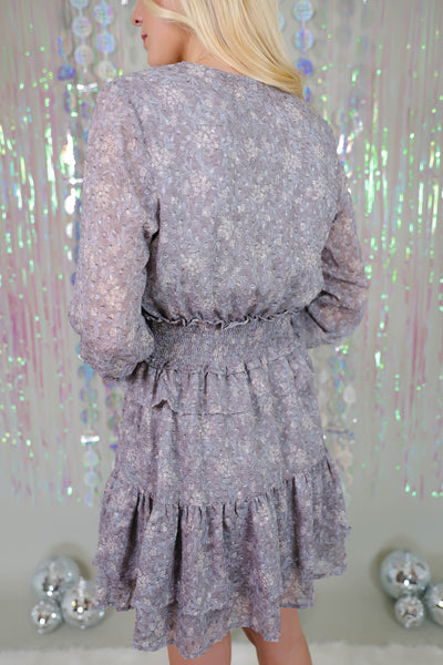 Paisley Print Dress- Ruffle Paisley Dress- Women's Dress With Elastic Waist