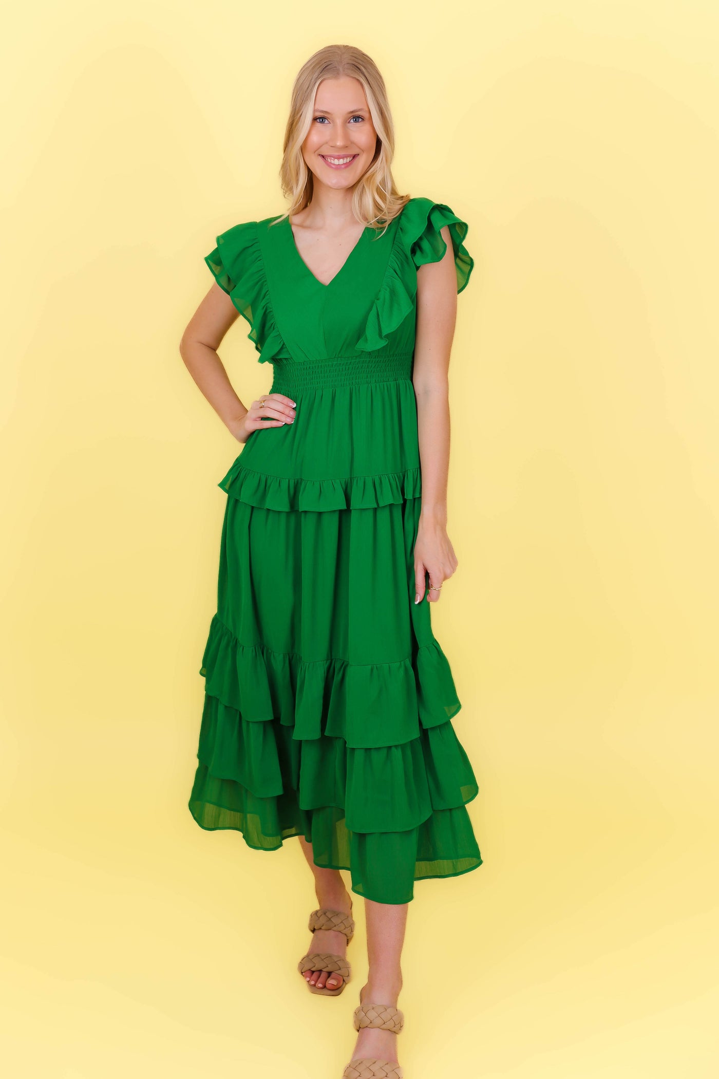 Womens kelly hotsell green dress