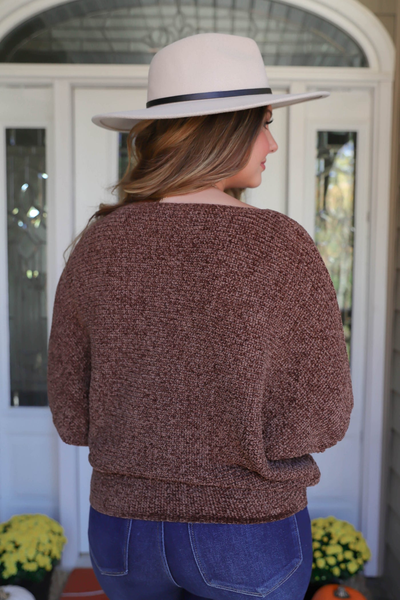 Saturdays At the Winery Sweater-Brown