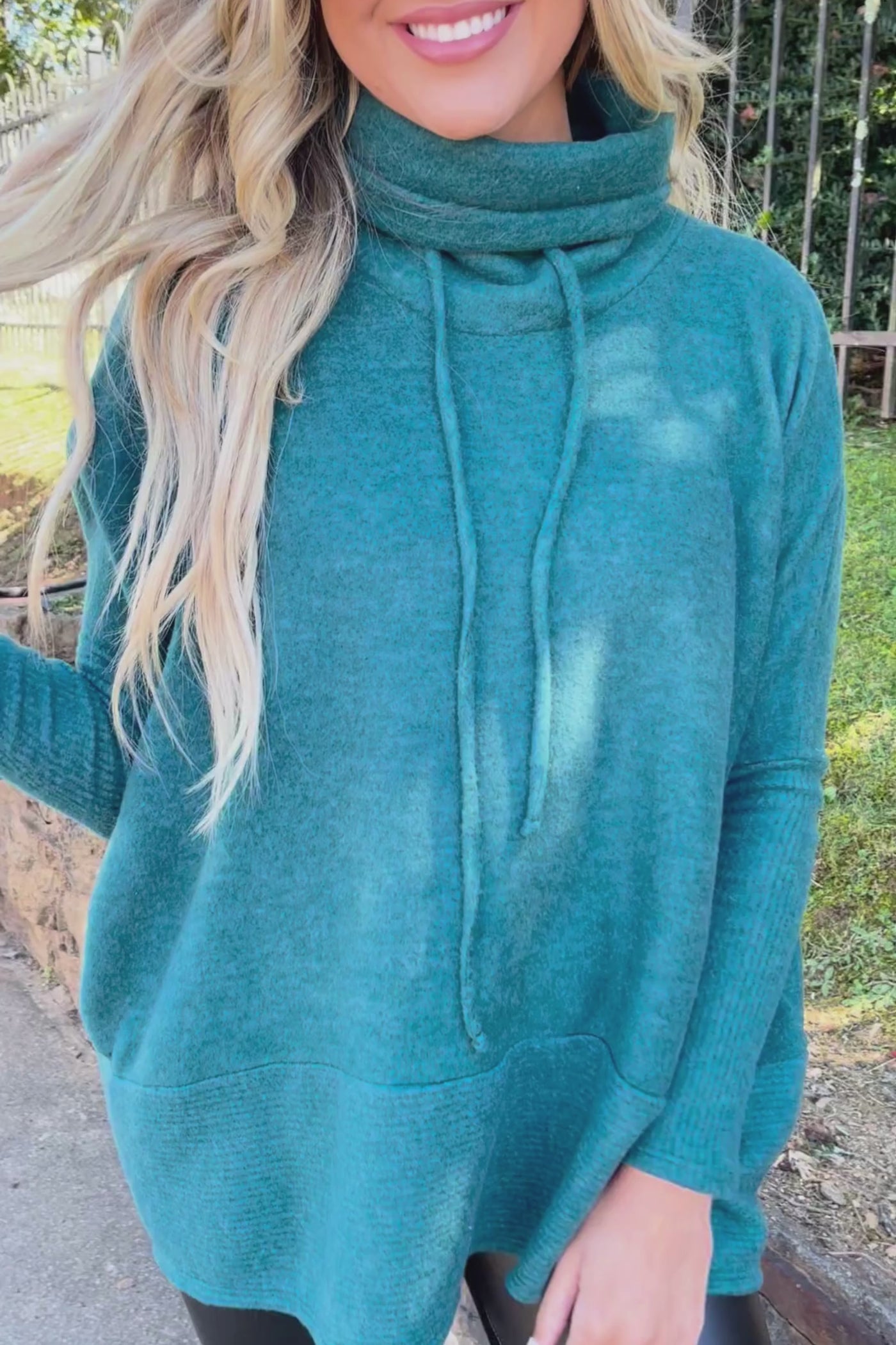 Above It All Sweater-Hunter Green